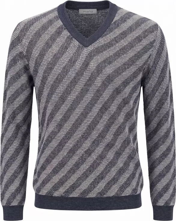 Blue Linen Men Sweater