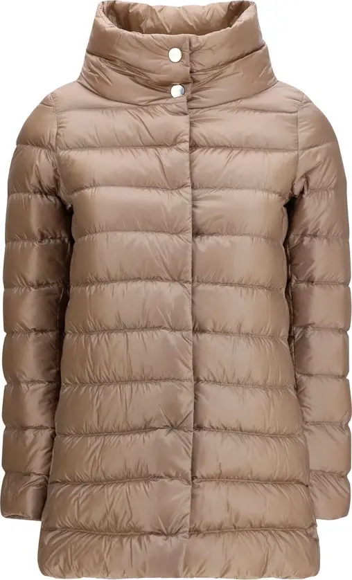 Beige Polyester Full-Length Jacket