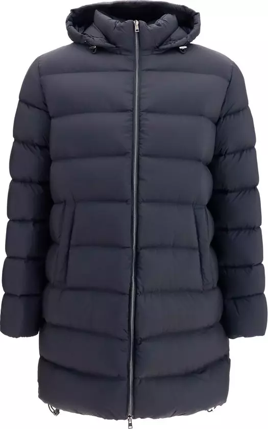 Black Polyamide Full-Length Jacket