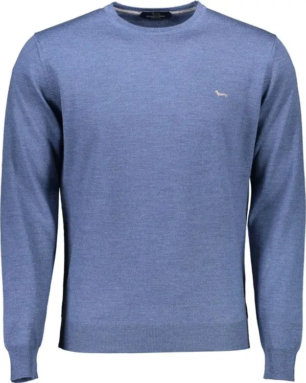 Blue Wool Men Sweater
