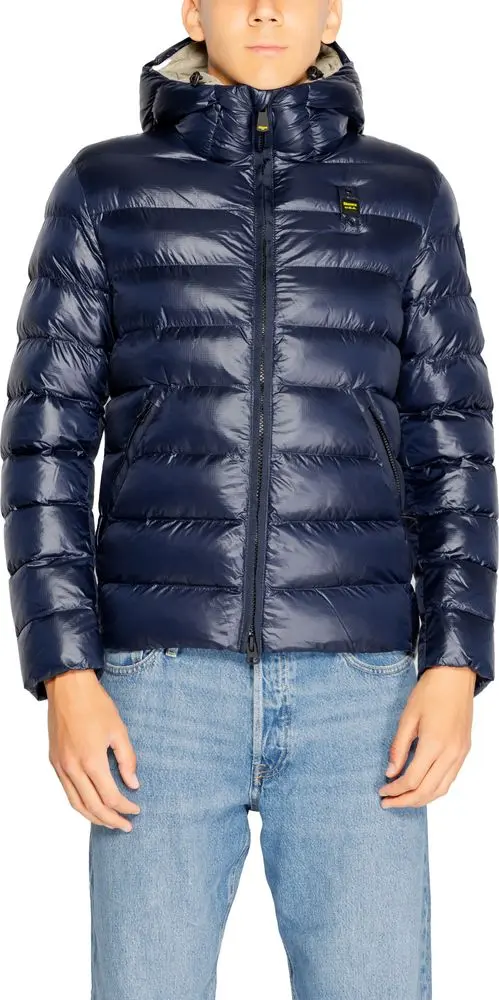 Blue Polyester Shell Jacket
