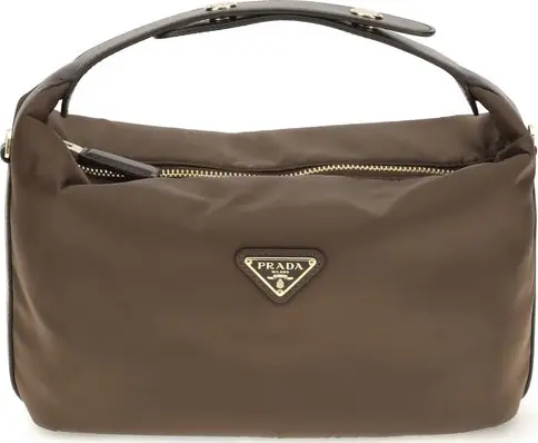 Brown Recycled Polyamide Handbag