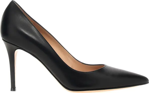 Black Calfskin High Heel Pumps