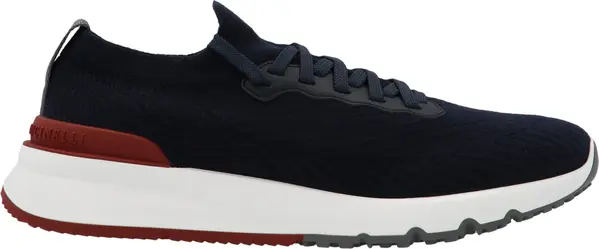 Blue Polyethylene Athletic Sneakers
