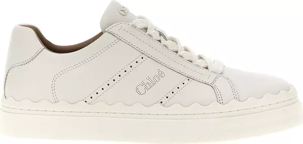 White Leather Low Top Sneakers