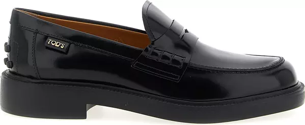 Black Calfskin Slip-On Loafers
