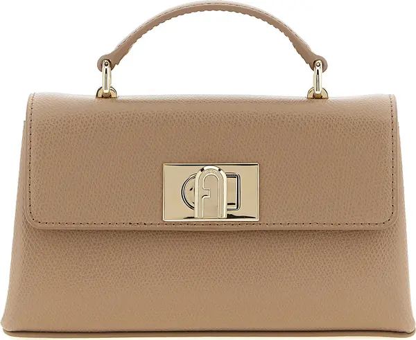 Beige Calfskin Crossbody Bag
