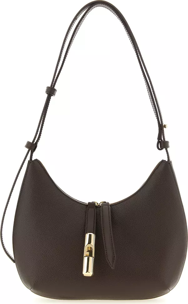 Brown Calfskin Shoulder Bag