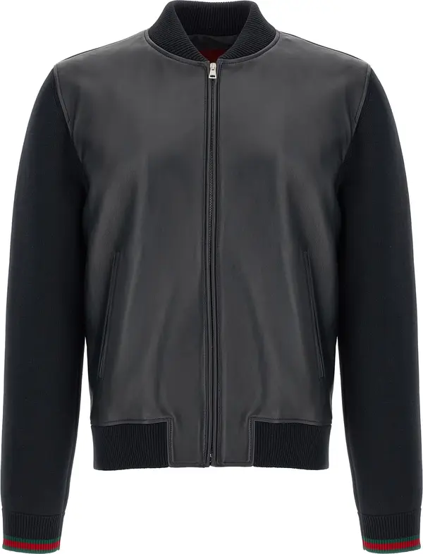 Blue Lamb Leather Leather Jacket