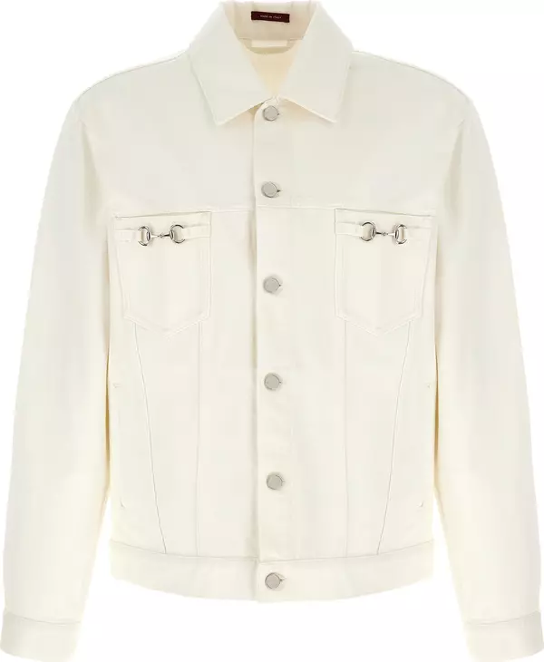 White Cotton Denim Jacket