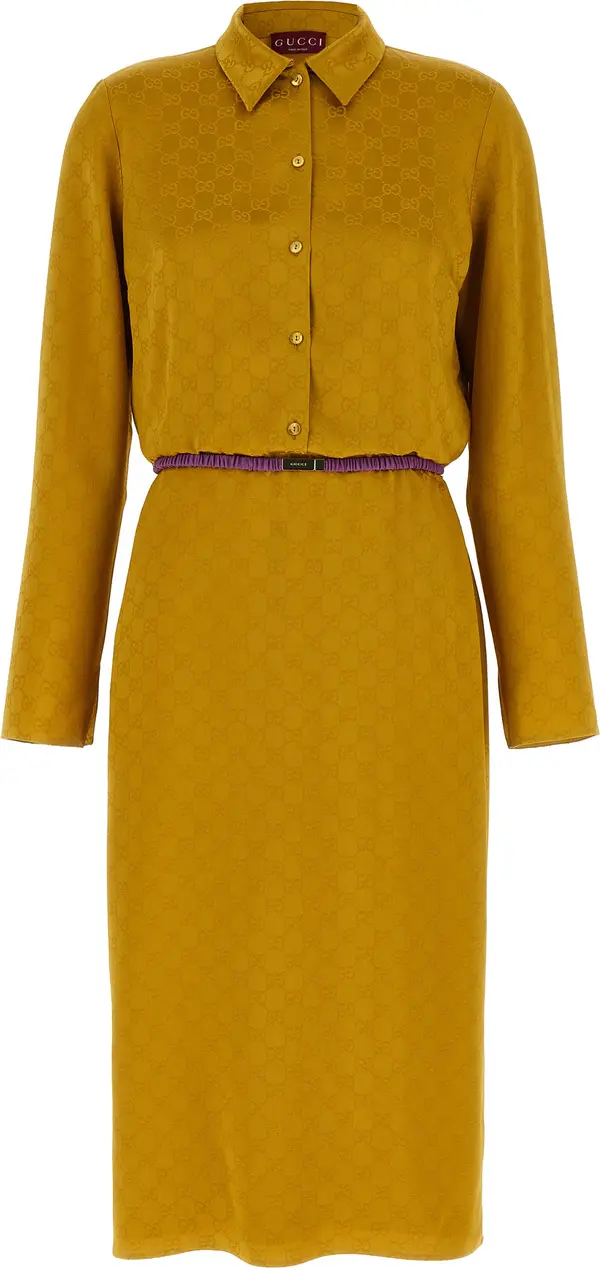 Bicolor Viscose Midi Dress