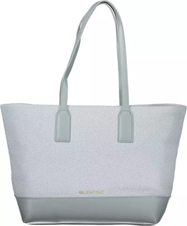 Blue Polyurethane Women's Bag
