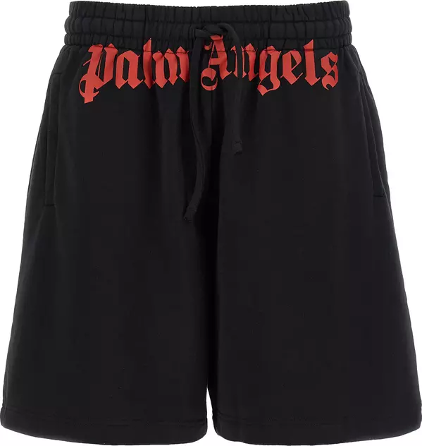 Black Cotton Bermuda Shorts