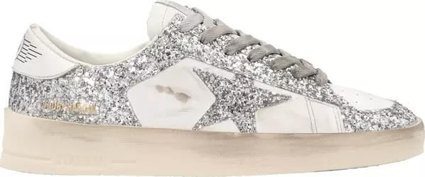 Silver Polyester Sneakers