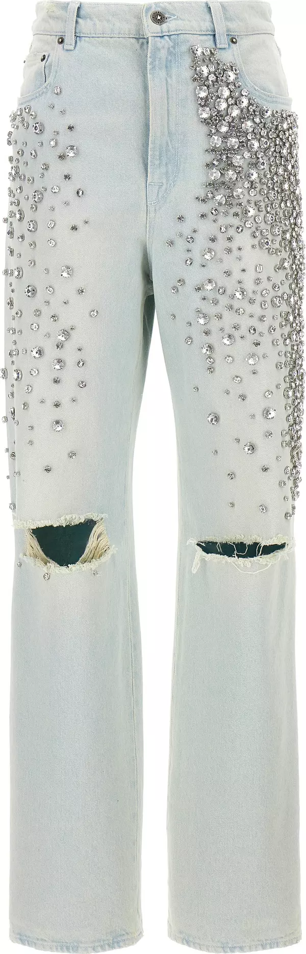 Blue Cotton Jeans Denim
