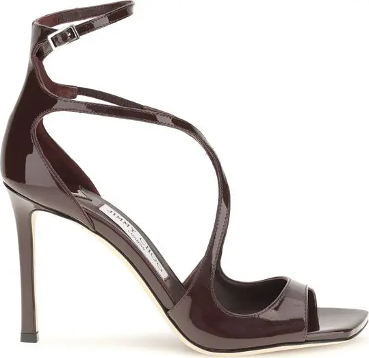 Brown Calf Leather Bos Taurus Stiletto Heel Sandals