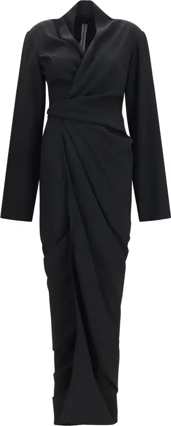 Black Viscose Casual Dress