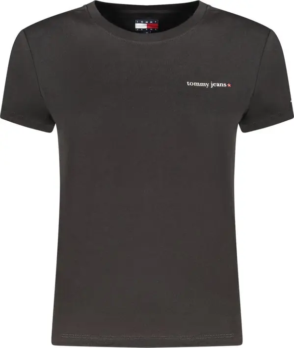 Black Cotton Womens T-Shirt