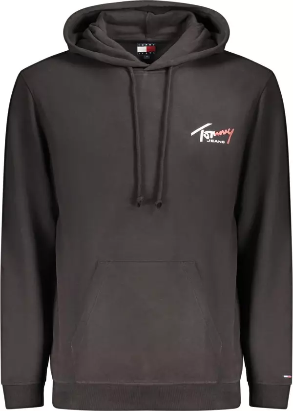 Black Cotton Men's Sweatshirt