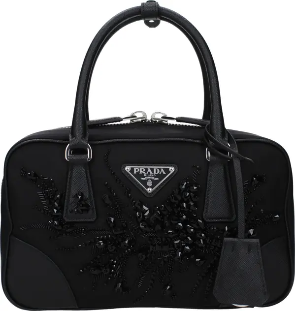 Black Fabric Handbag
