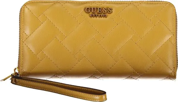 Yellow Polyurethane Women Wallet