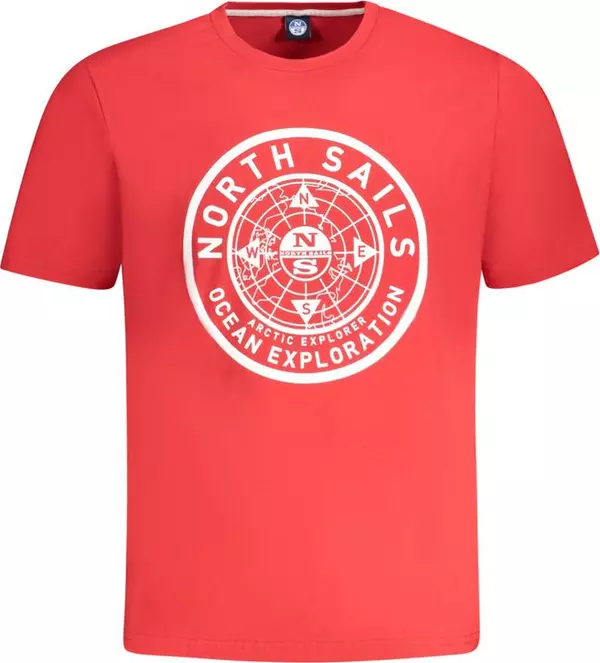 Red Cotton Men T-Shirt