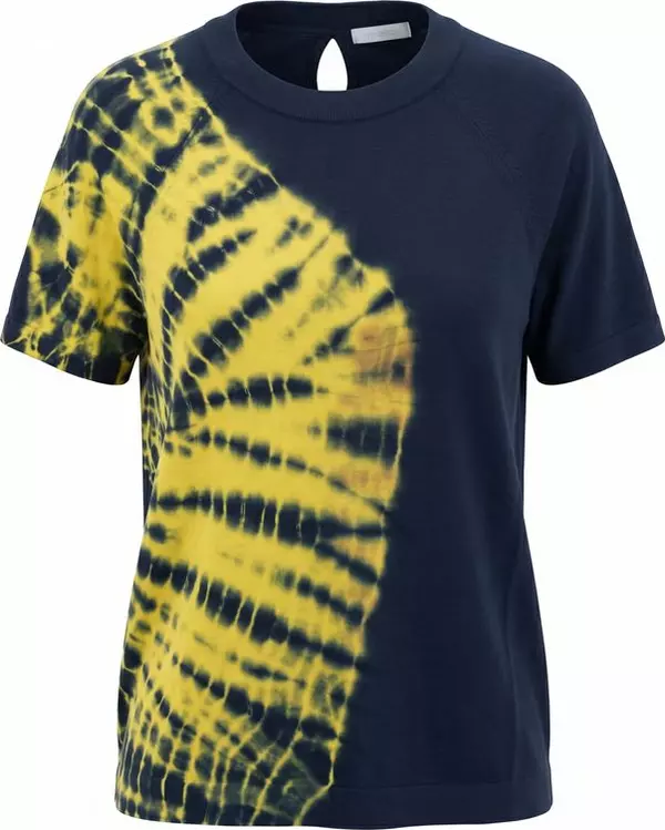 Blue Cotton Women T-Shirt