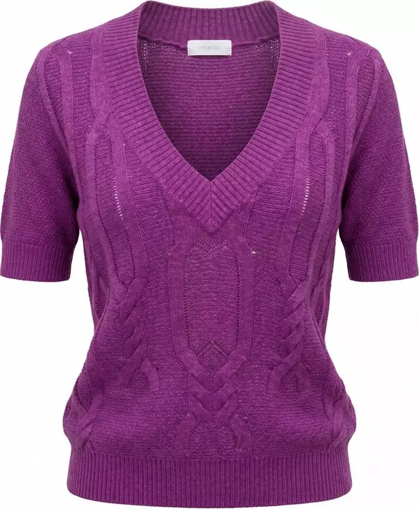 Purple Silk Blend Women Sweater