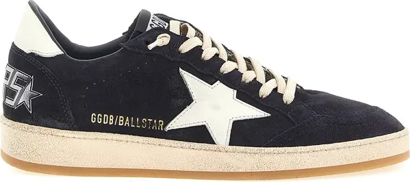 Blue Cowhide Low Top Sneakers