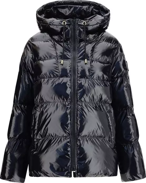 Black Polyamide Full-Length Jacket