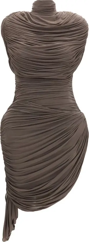 Brown Copper Cocktail Dress