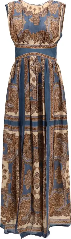 Multicolor Silk Casual Dress