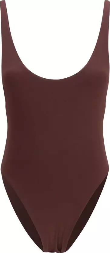 Bordeaux Polyamide One-Piece Swimsuit