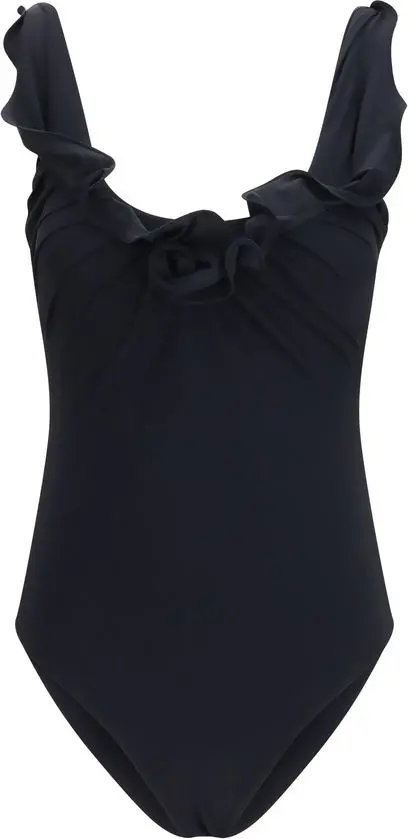 Black Polyamide One-Piece Swimsuit