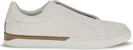 White Calf Leather Bos Taurus Low Top Sneakers