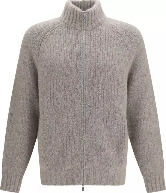 Gray Cashmere Cardigan