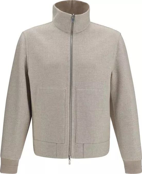 Beige Cashmere Full-Length Jacket
