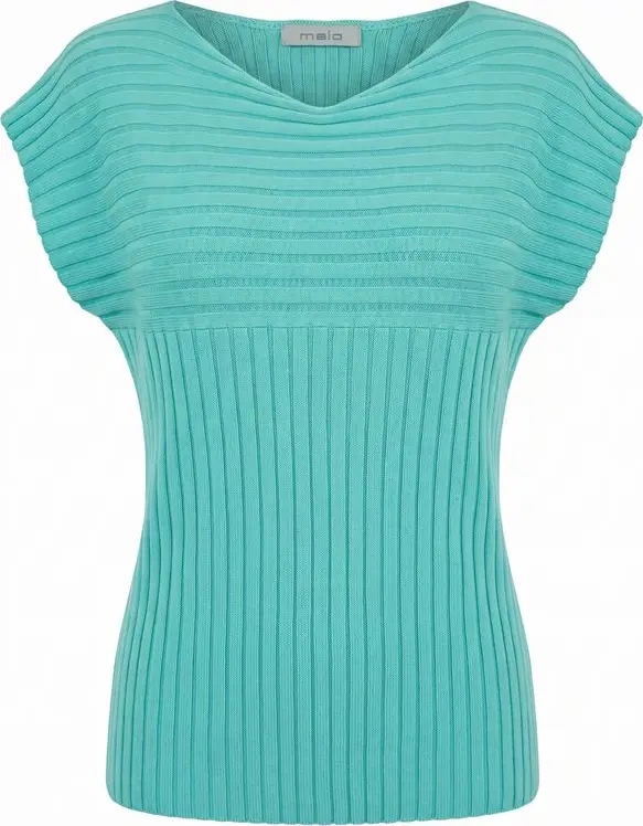 Light Blue Cotton Women Sweater