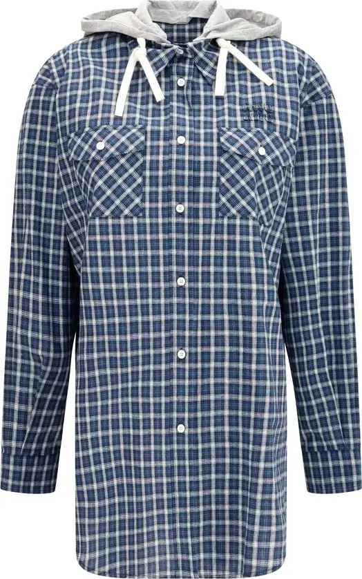 Blue Cotton Pattern Shirt