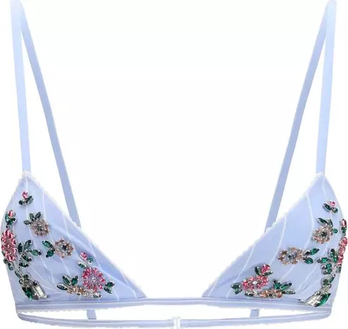 Blue Polyamide Bra