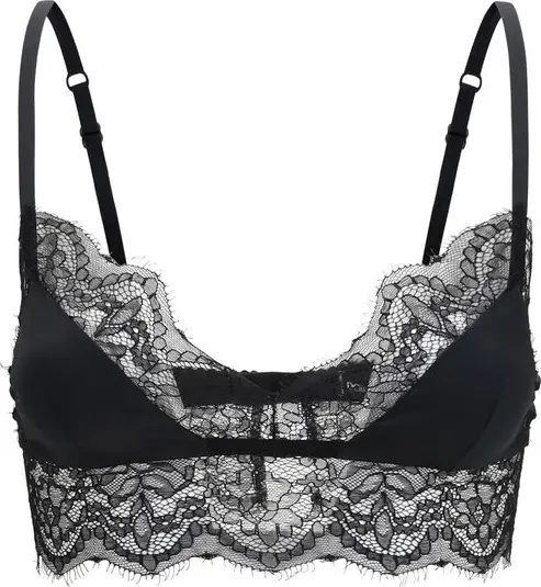 Black Silk Bra
