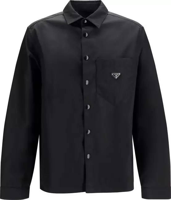 Black Recycled Polyamide Dress Shirt