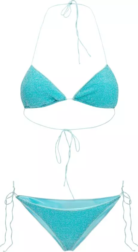 Blue Elastane Bikini