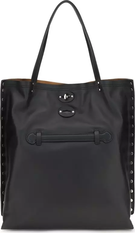 Black Calf Leather Bos Taurus Shoulder Bag