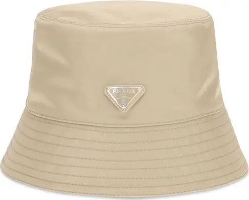 Beige Polyamide Bucket Hat