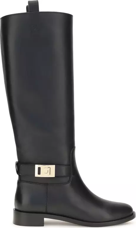 Black Calf Leather Bos Taurus Boots