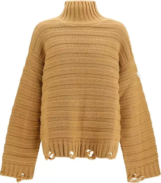 Beige Wool Oves Aries Turtleneck