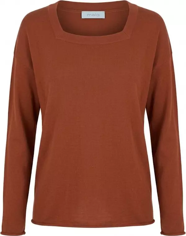 Brown Cotton Women's Sweater