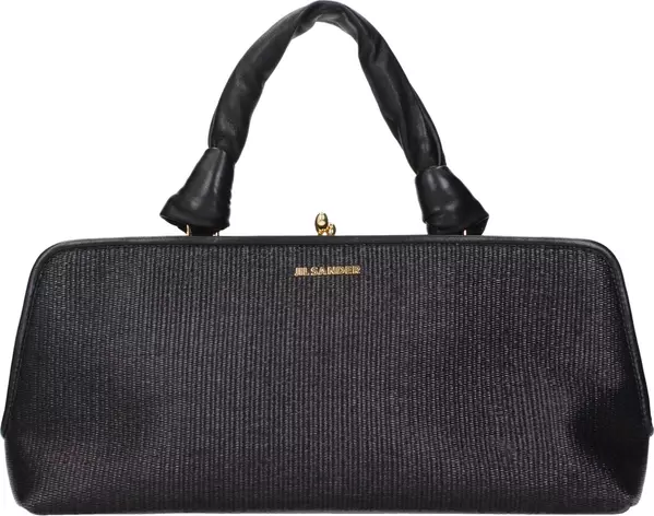 Black Raffia Handbag