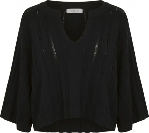 Black Cotton Women Sweater
